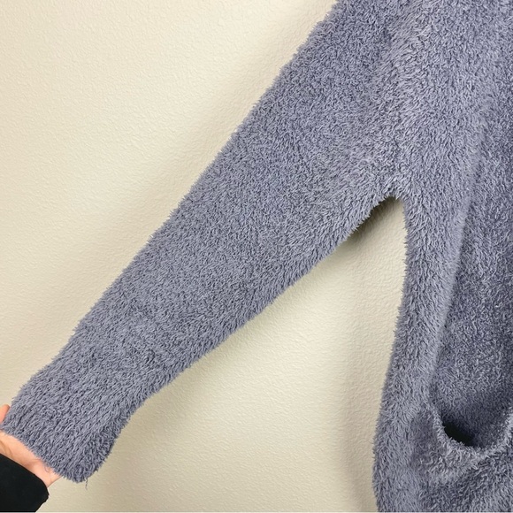 Barefoot Dreams Women’s Medium Cozy Chic Knit Open Front Cardigan Sweater Purple - Picture 4 of 16